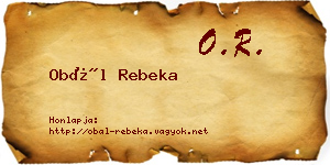 Obál Rebeka névjegykártya